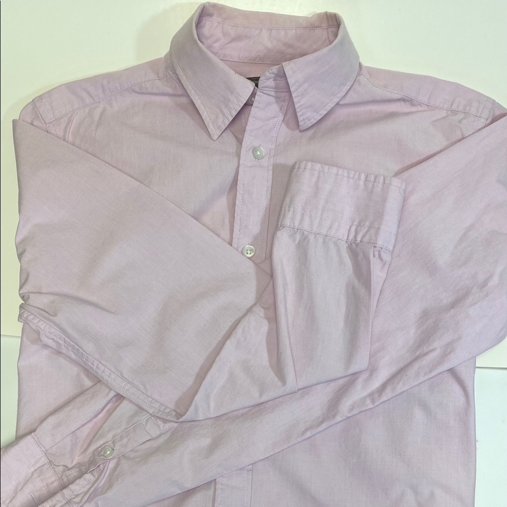 Gap Mens Y2K button up long sleeve lavender shirt